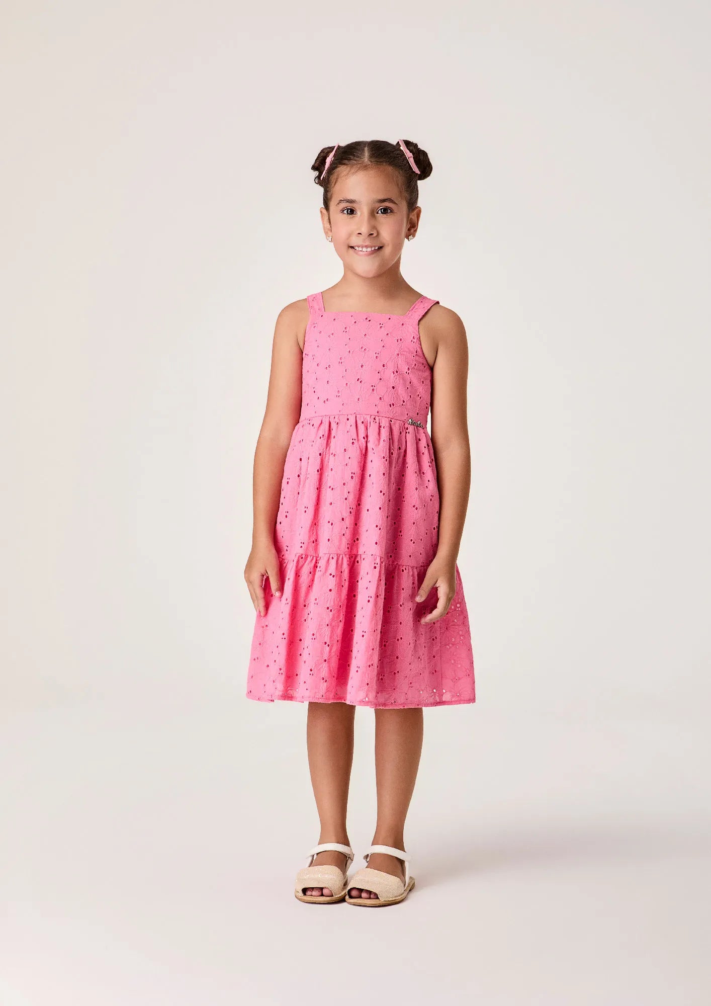 Vestido Infantil Bimbi Laise Rosa