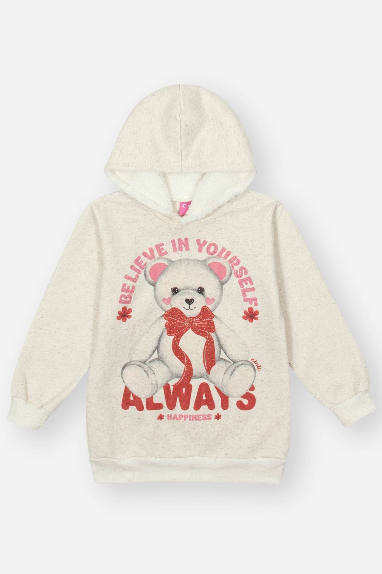 Conjunto Infantil Cinti Inverno Calça e Moletom Flanelado Ursinho