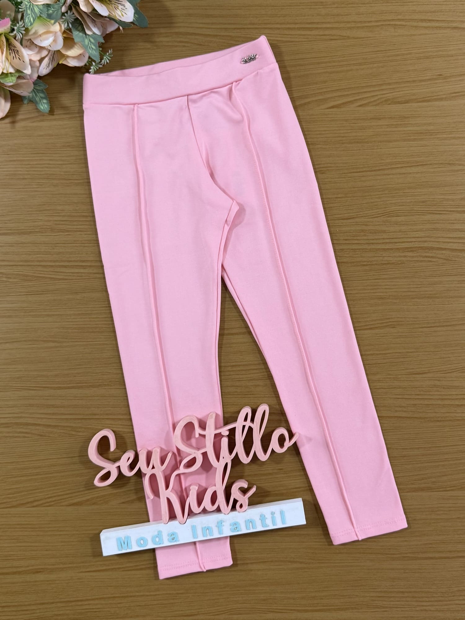 Calça Legging Infantil Kukiê Inverno Térmica Rosa