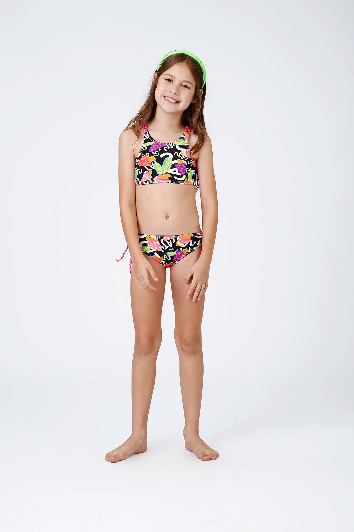 Biquíni Infantil Siri Kids Preto Rose Cajú 43039