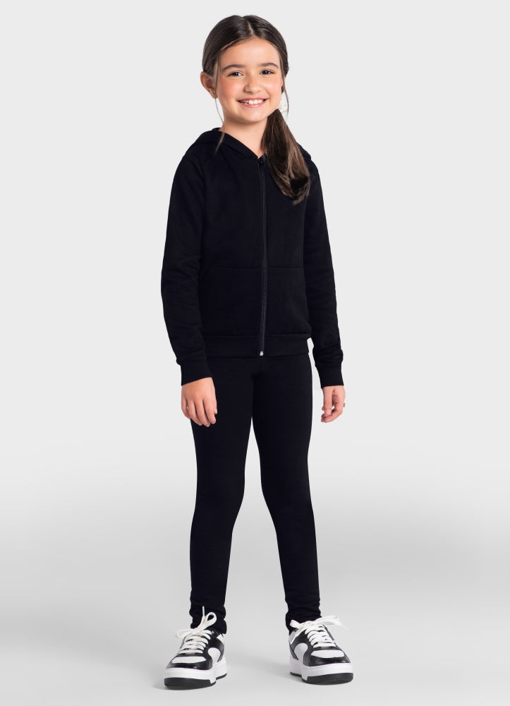 Jaqueta Infantil Brandili Inverno Flanelada Preta