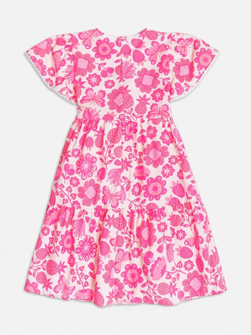 Vestido Infantil Momi Verão Rosa Floral