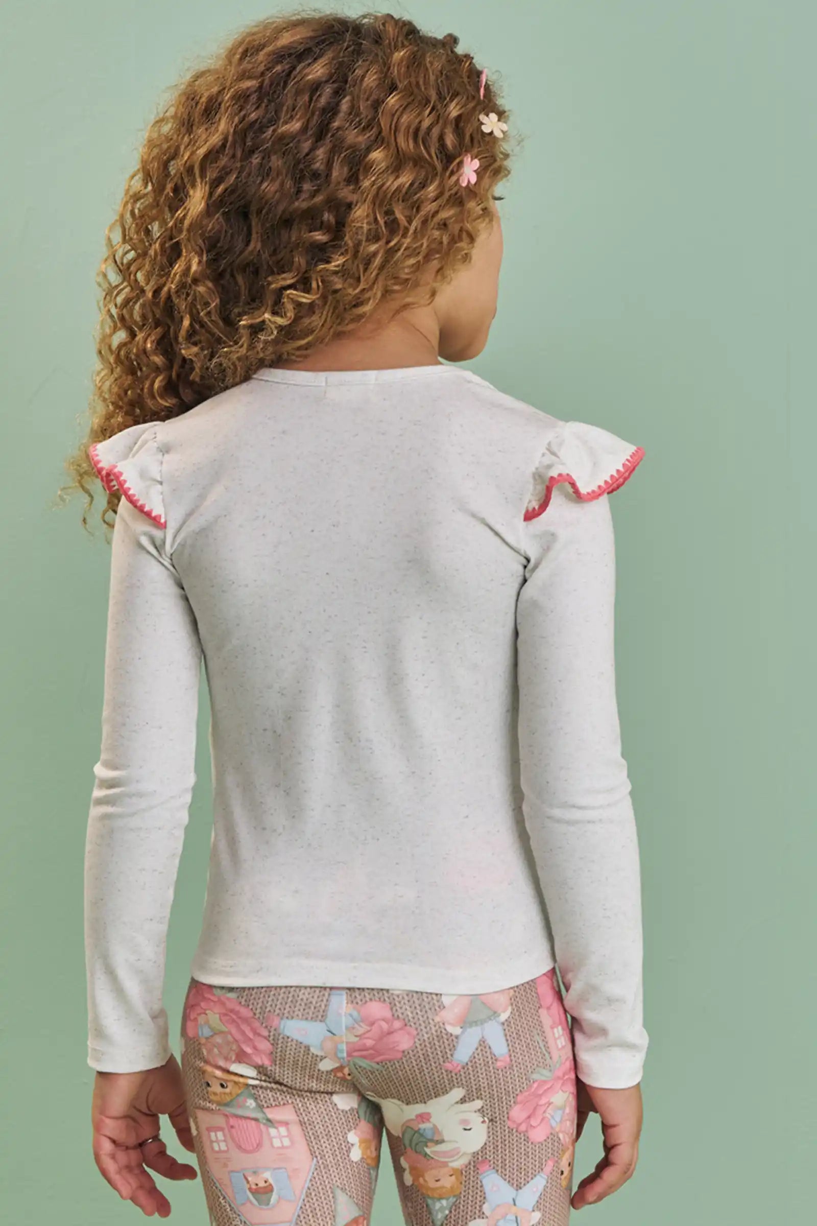 Blusa Infantil Kukiê Inverno Manga Longa Off White Fadinha