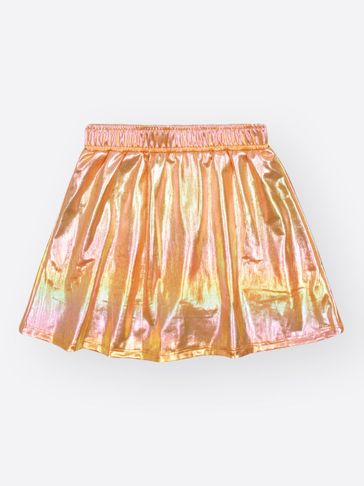 Conjunto Infantil Cinti Inverno com Saia Laranja e Moletom Capivara