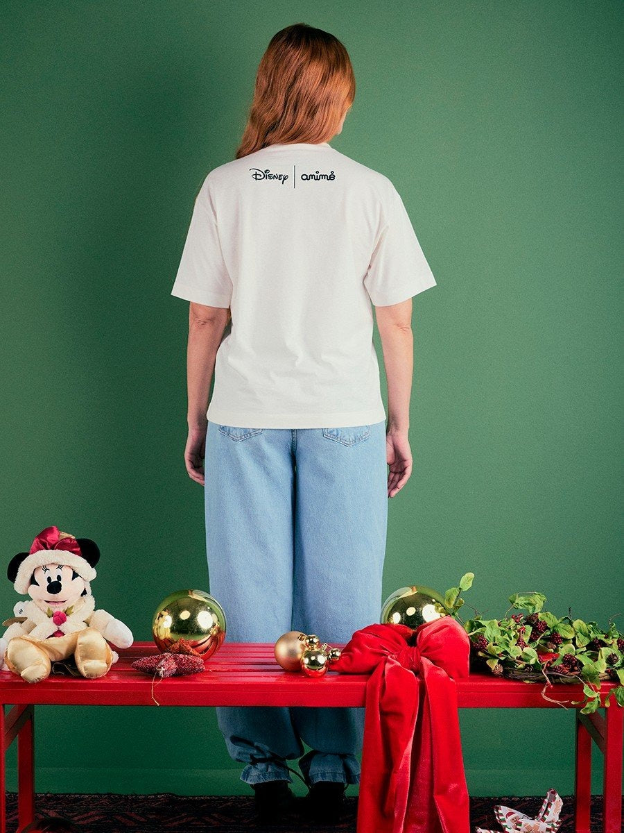 Blusa Para Adulto Animê Verão Branca Mickey e Amigos Natal Disney