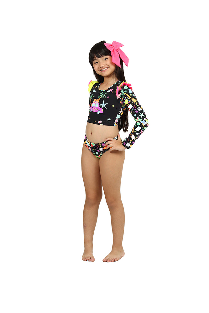 Biquíni Infantil Siri Kids Cropped Manga Longa Lais Férias 39222