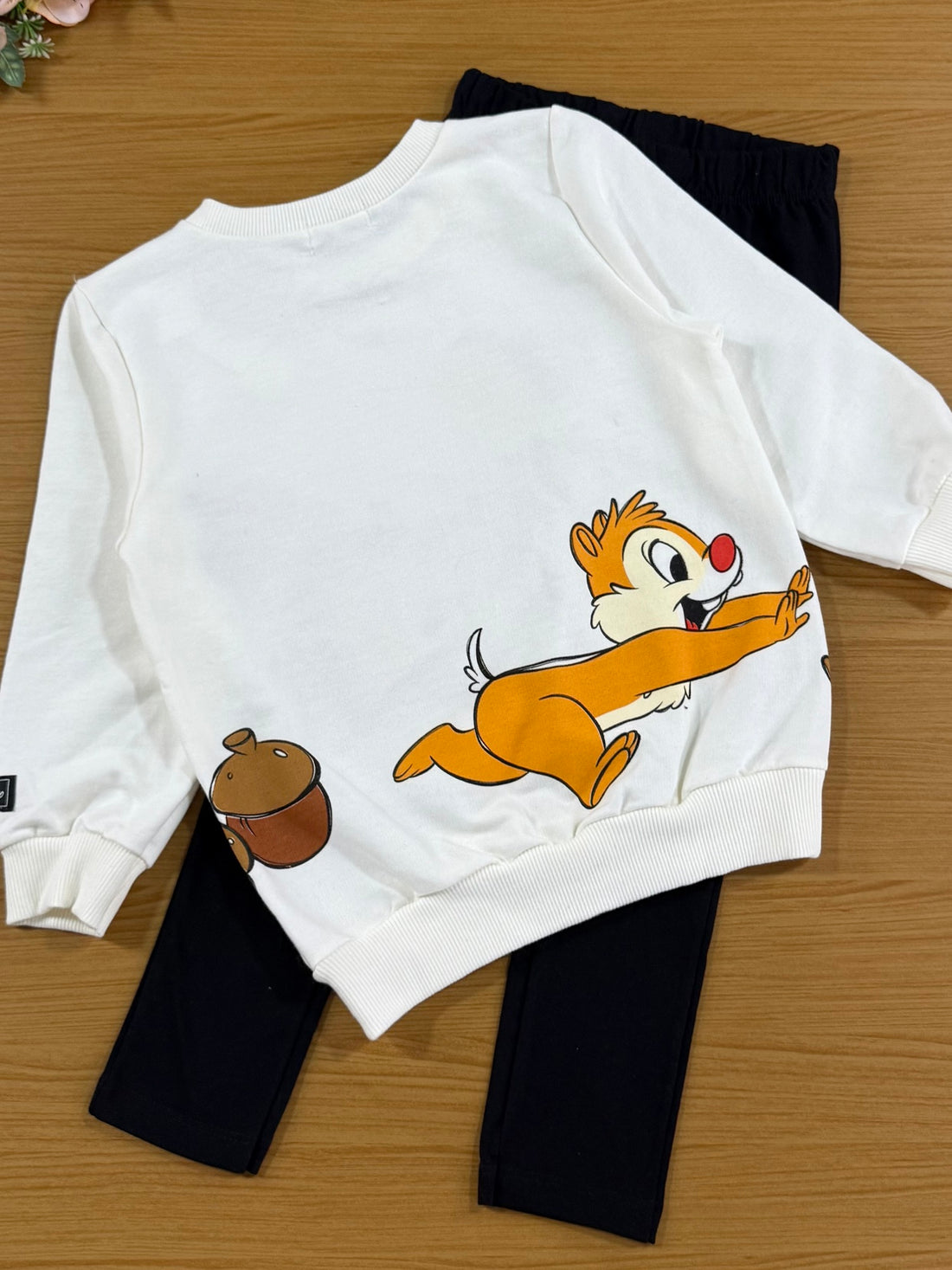 Conjunto Infantil Momi Inverno com Legging e Casaco Tico e Teco Disney