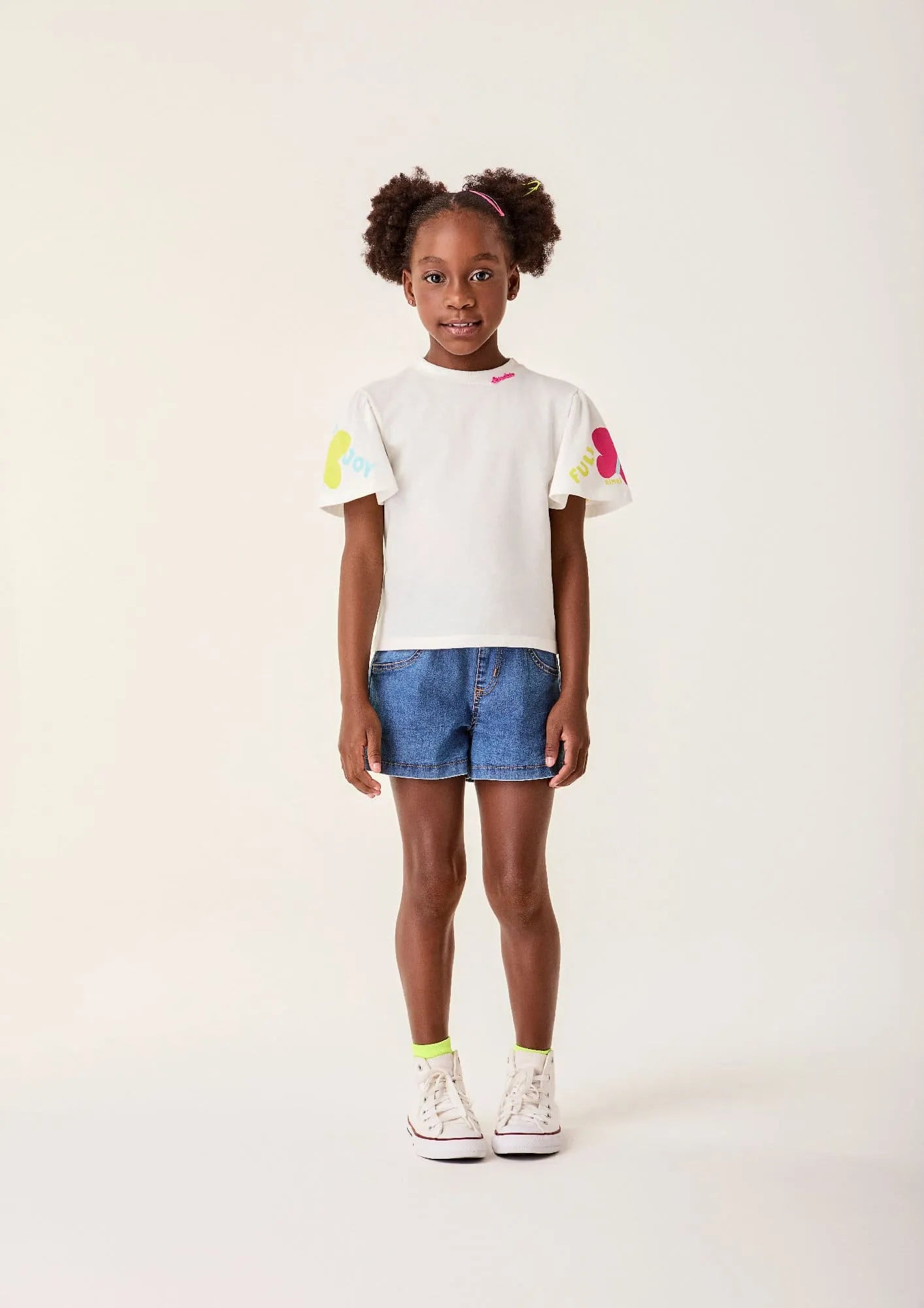 Blusa Infantil Menina Bimbi Branca Borboletinha