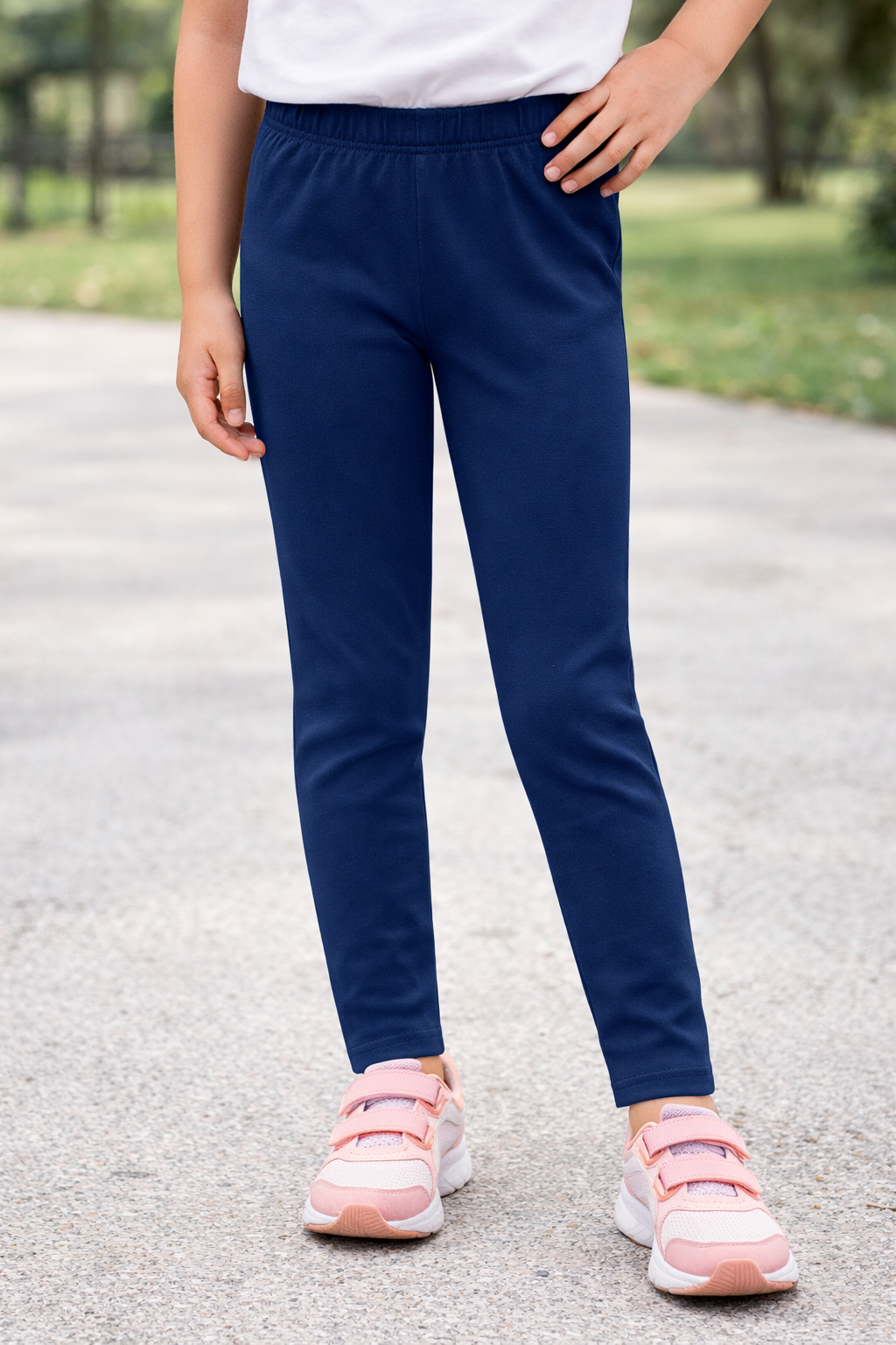 Calça Legging Infantil Menina Brandili Azul Marinho