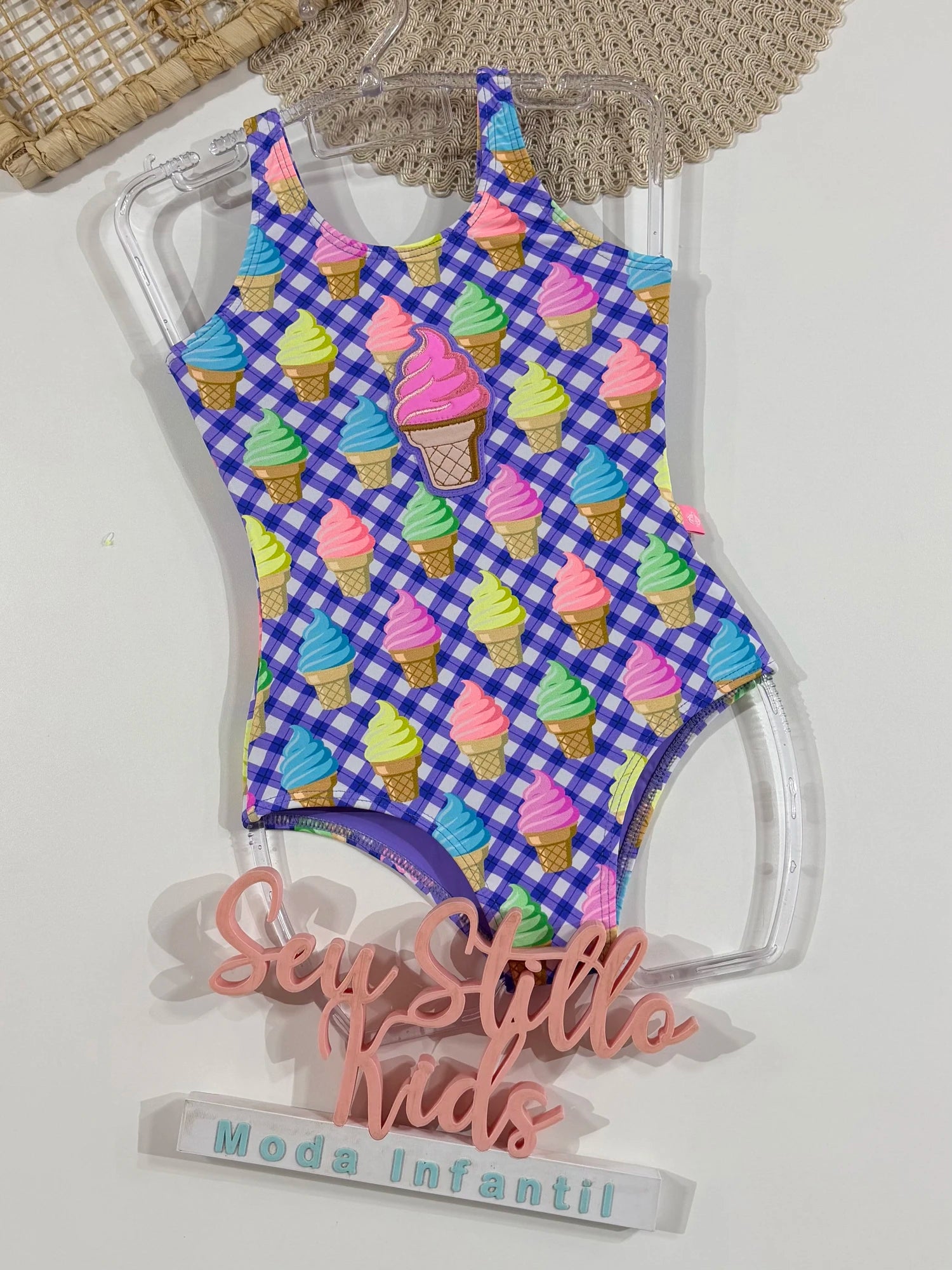 Maiô Infantil Siri Kids Roxo Carolina Ice Cream 43014