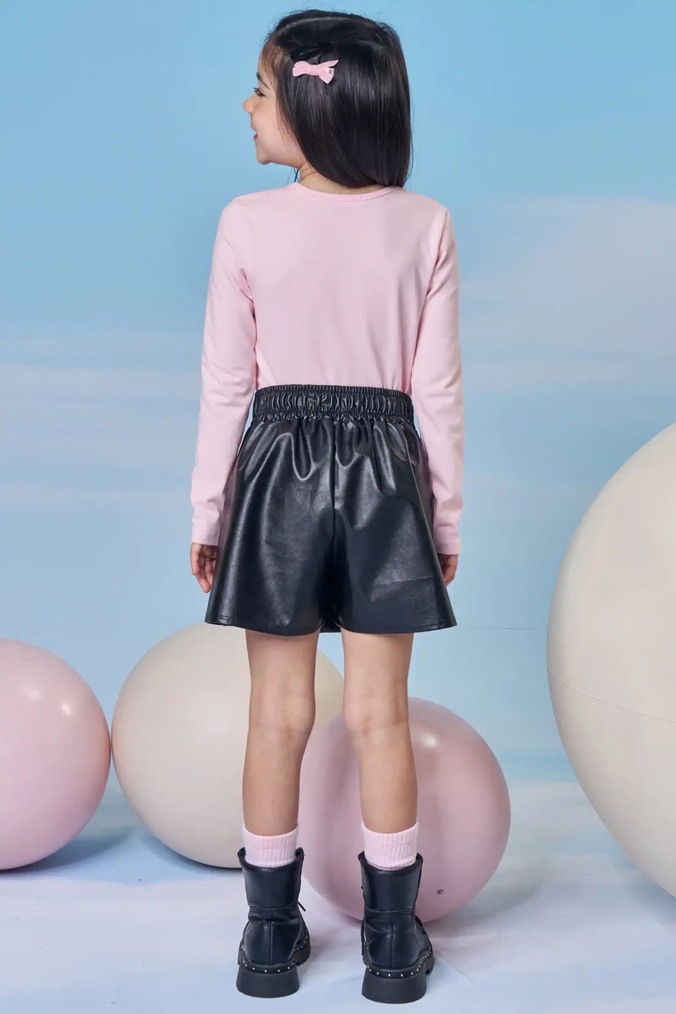 Shorts Saia Infantil Kukiê Inverno Preto