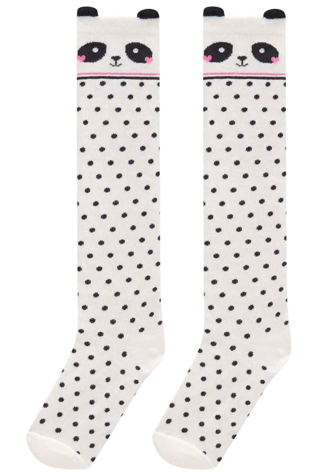 Meia Infantil 3/4 Kukie Inverno Panda