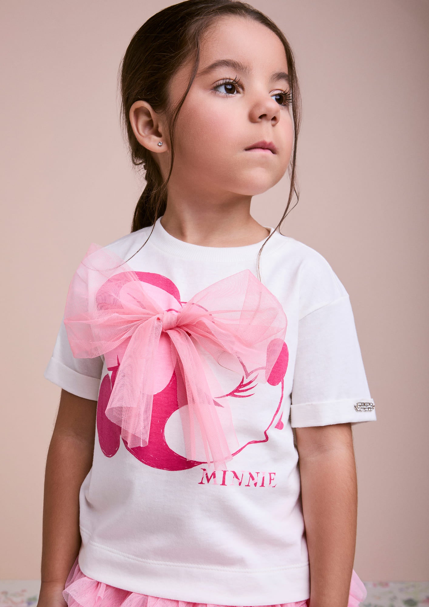 Blusa Infantil Animê Verão Branca com Laço
