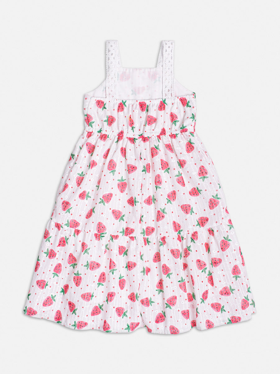 Vestido Infantil Momi Verão Moranguinhos