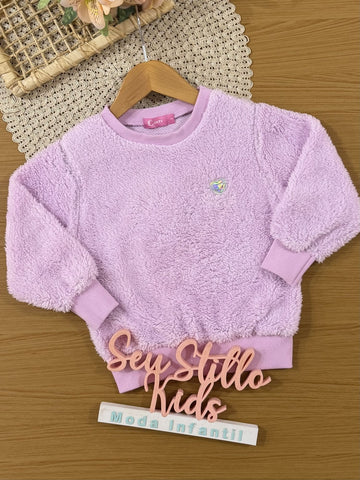 Casaco Infantil Cinti Inverno Lilás Peluciado