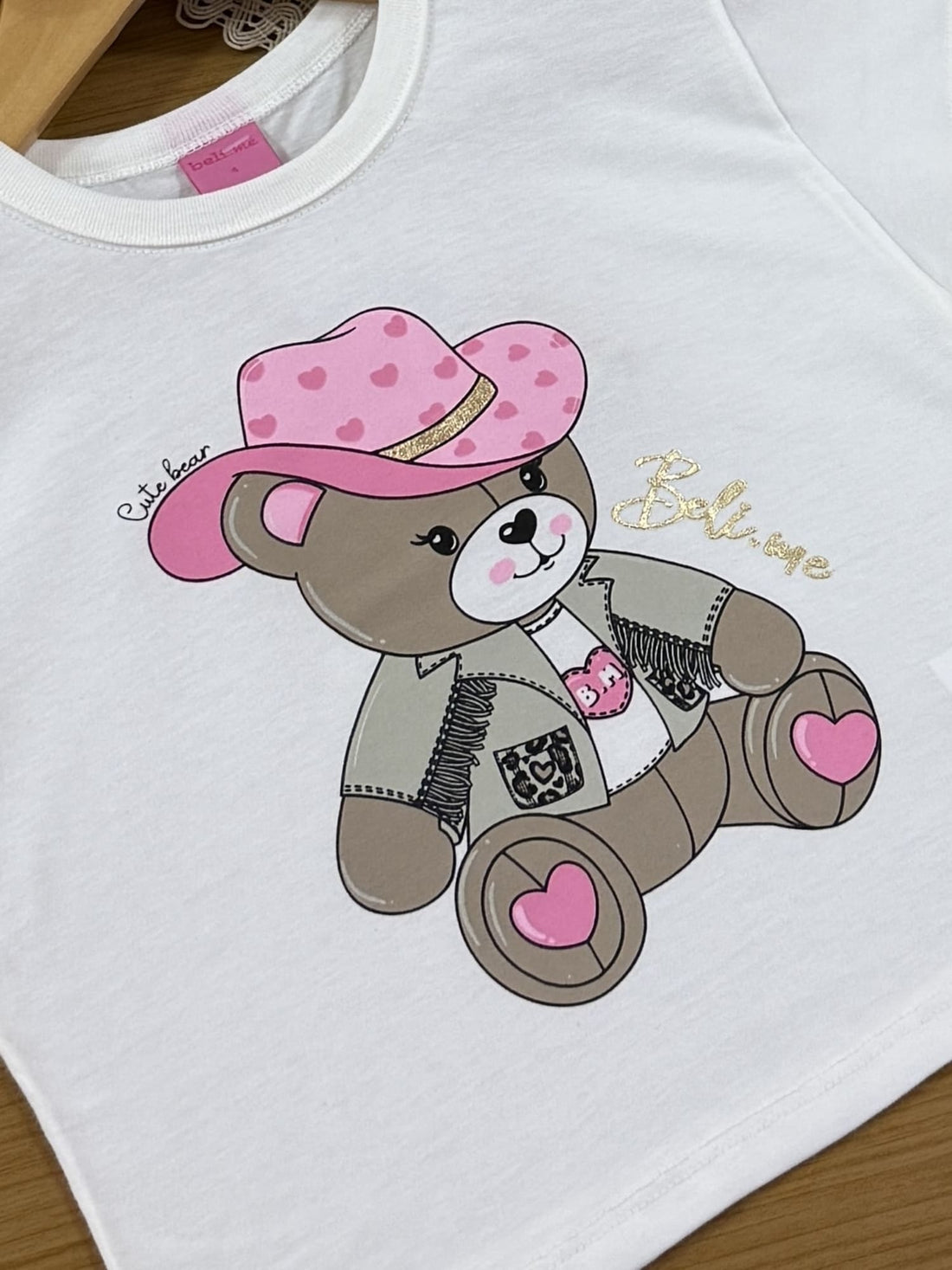 Blusa Infantil Belime Verão Usinha Cowgirl Branca