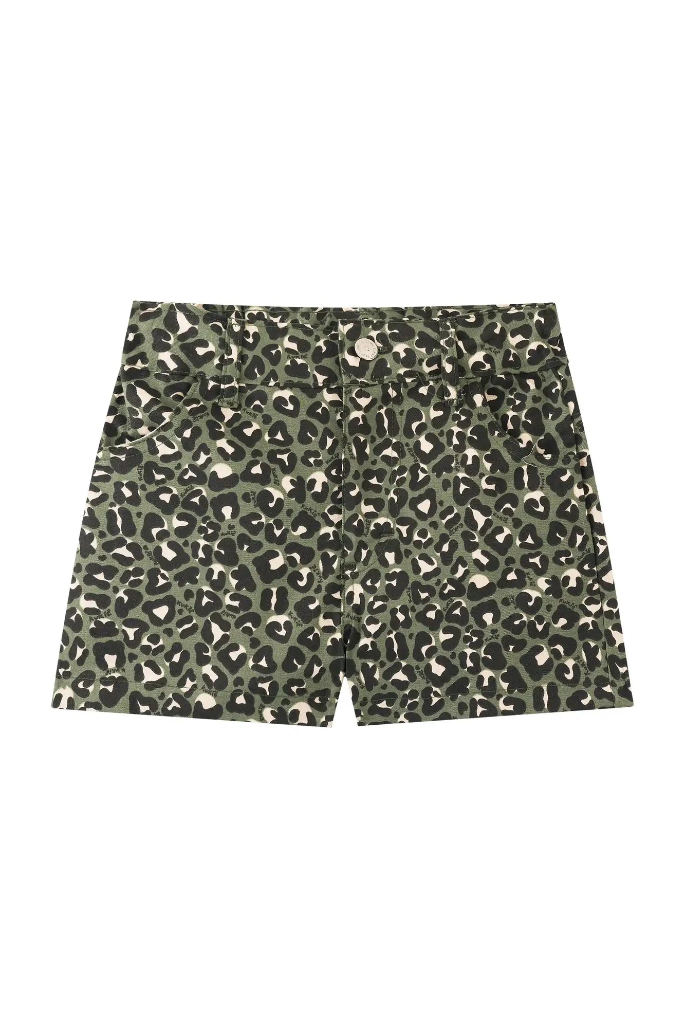 Conjunto Infantil Kukiê Inverno com Shorts Verde Camuflado e Blusa Manga Curta Usinha Safari