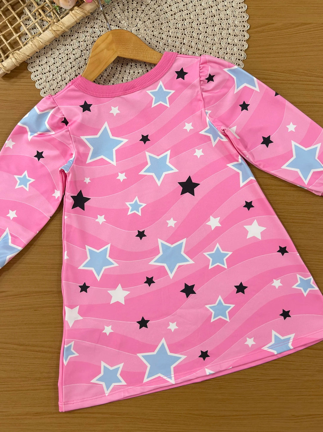 Vestido Infantil Cinti Inverno Térmico Rosa Ursinha Amazing