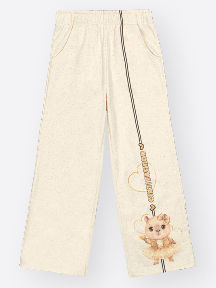 Conjunto Infantil Cinti Inverno com Calça e Moletom Flanelado Off White Capivara Fashion