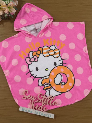 Roupão Infantil Momi Verão Rosa Hello Kitty