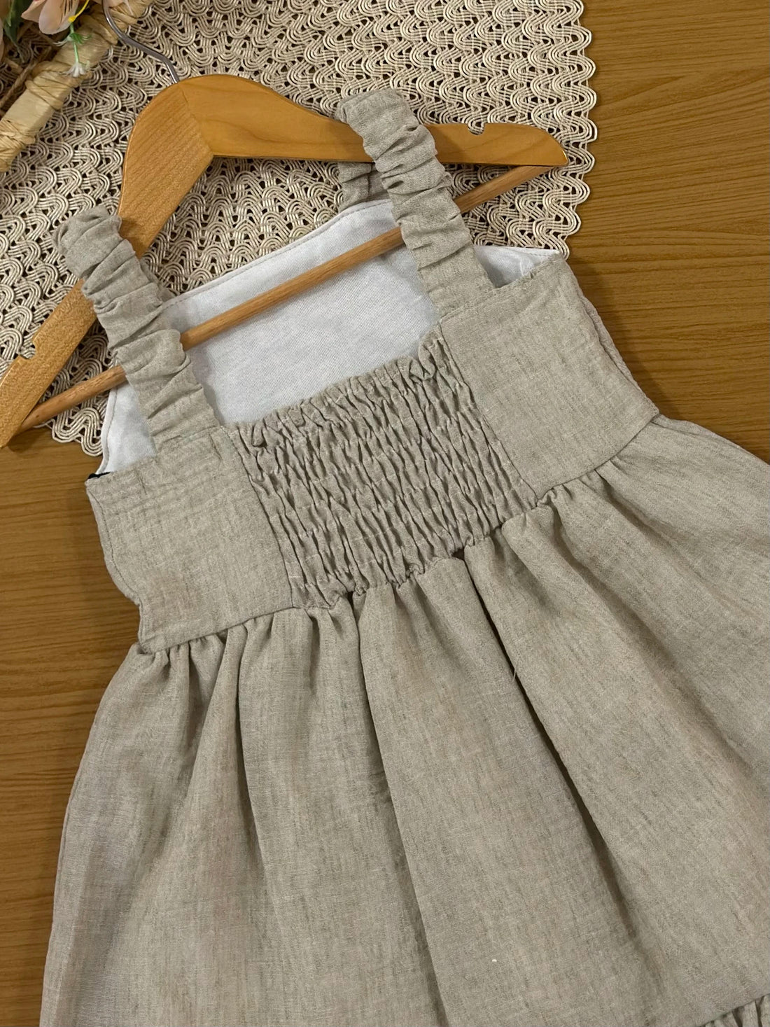 Vestido Infantil Kukiê Bege Florzinha Summer Day