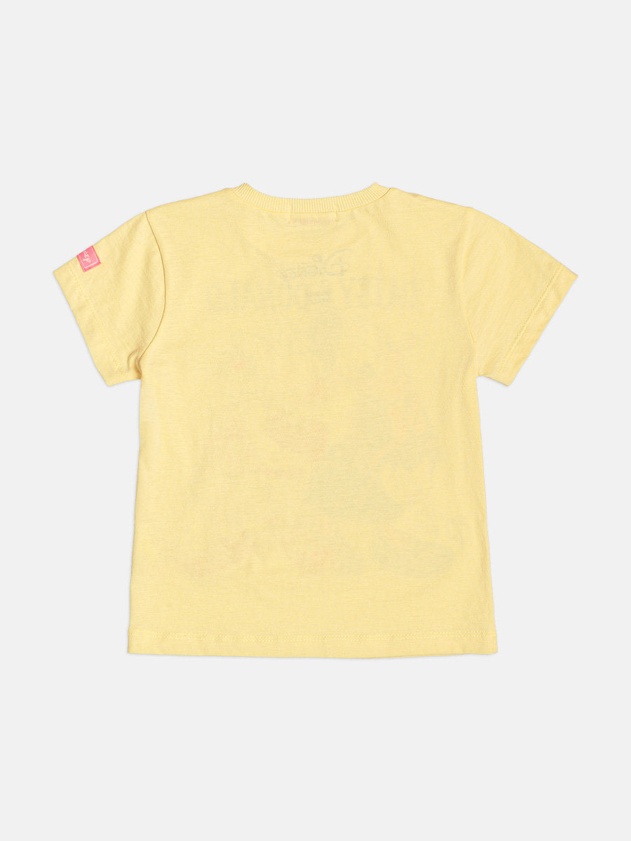 Blusa Infantil Menina Momi Amarela Daisy e Donald Disney
