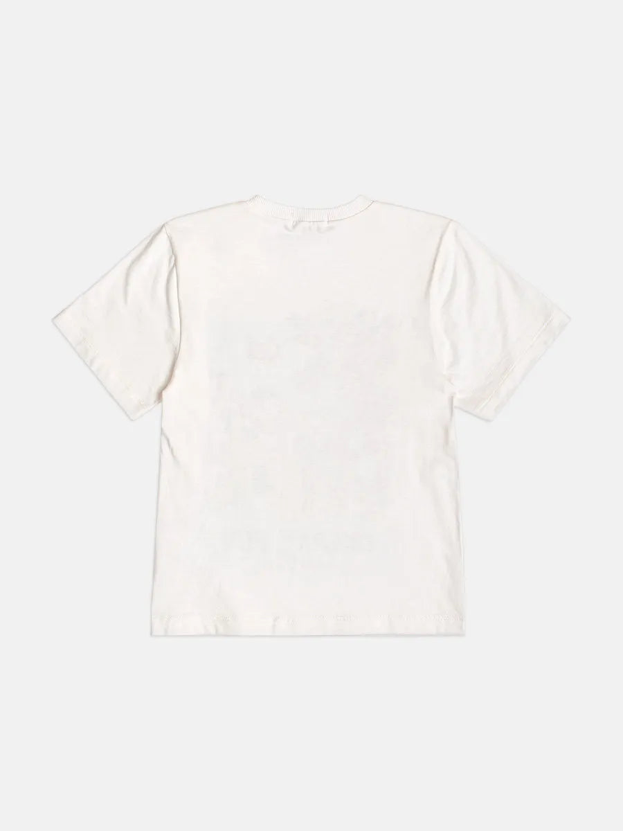 Blusa Infantil Menina Momi Branca Cherry Fun com Strass