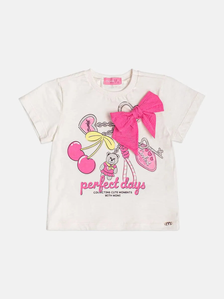 Blusa Infantil Momi Branca Chaveirinho