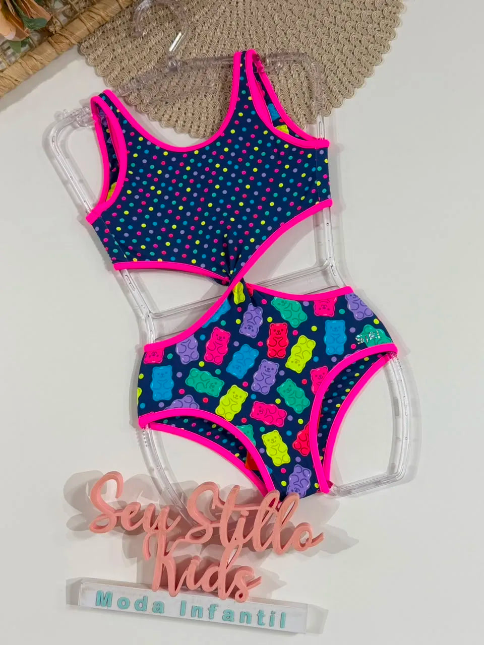 Maiô Infantil Siri Kids Dupla Face Azul Marinho Carol Gummy 43099