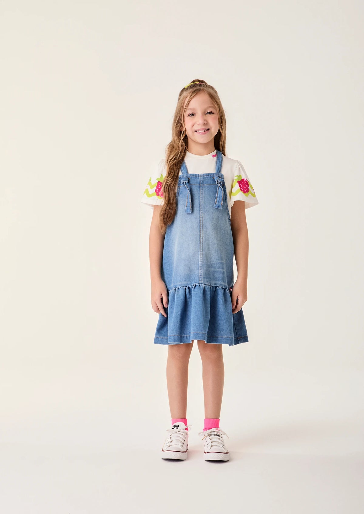 Blusa Infantil Menina Bimbi Branca Amora