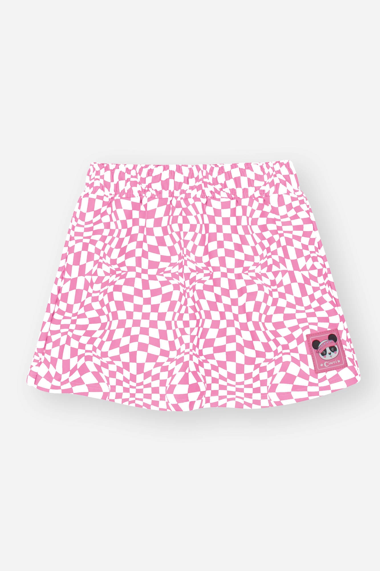Conjunto Infantil Cinti Inverno Shorts Saia, Blusa e Colete Rosa Panda