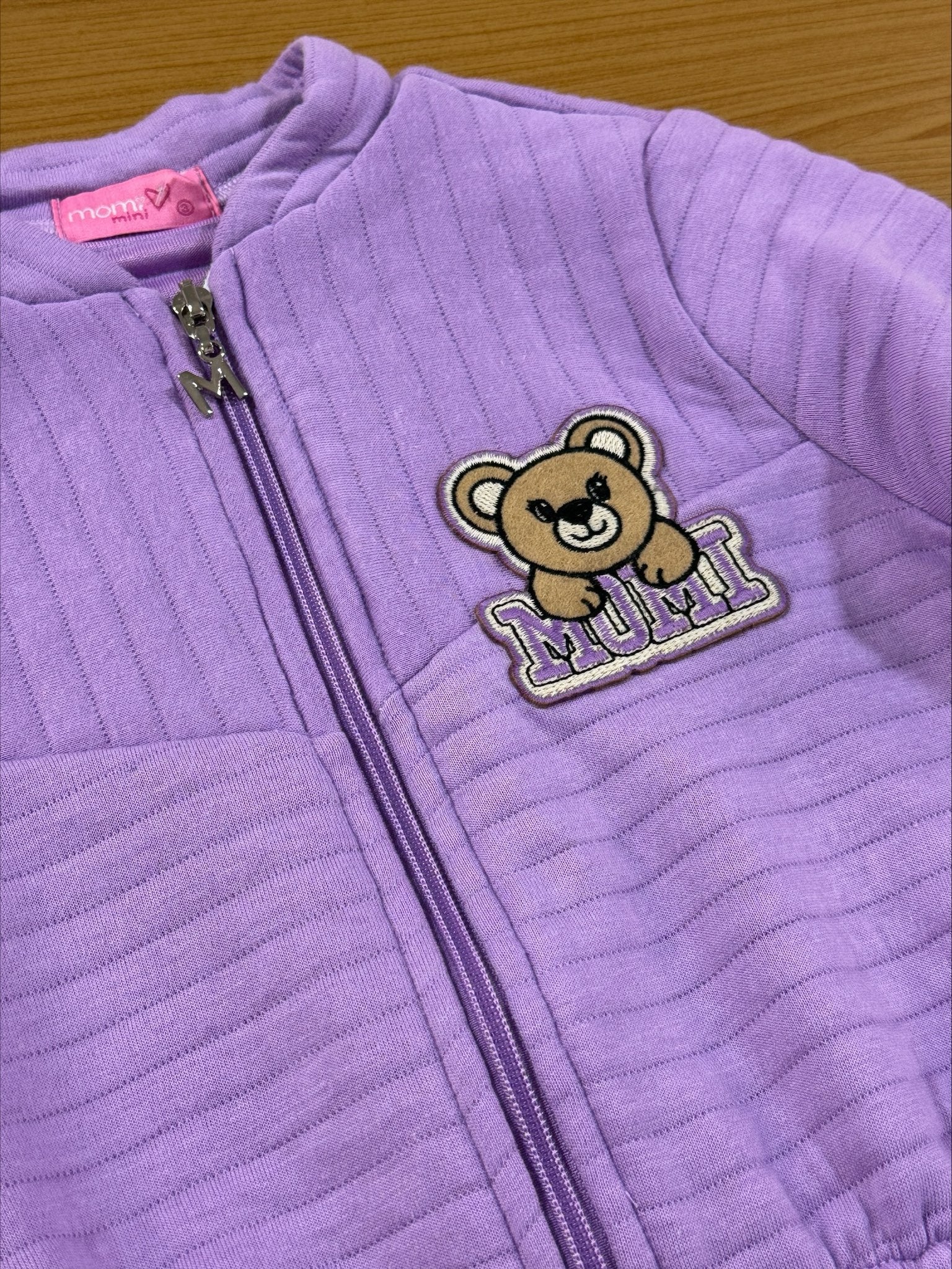 Casaco Infantil Momi Inverno Lilás Urso