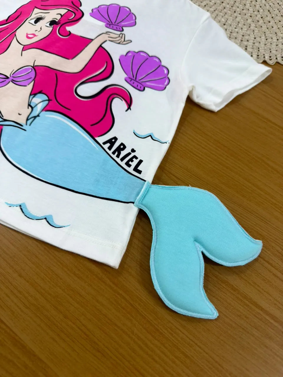 Blusa Infantil Menina Bimbi Branca Ariel Disney