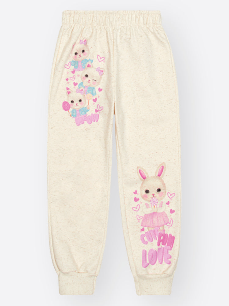 Conjunto Infantil Cinti Inverno com Calça e Moletom Flanelado Off White Best Day