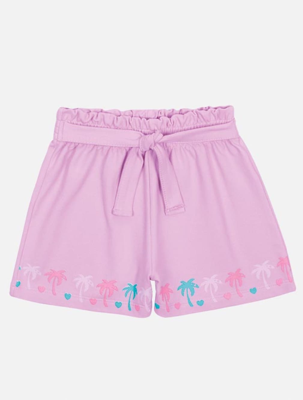 Conjunto Infantil Cinti Verão Shorts Lilás e Regata Coqueiro