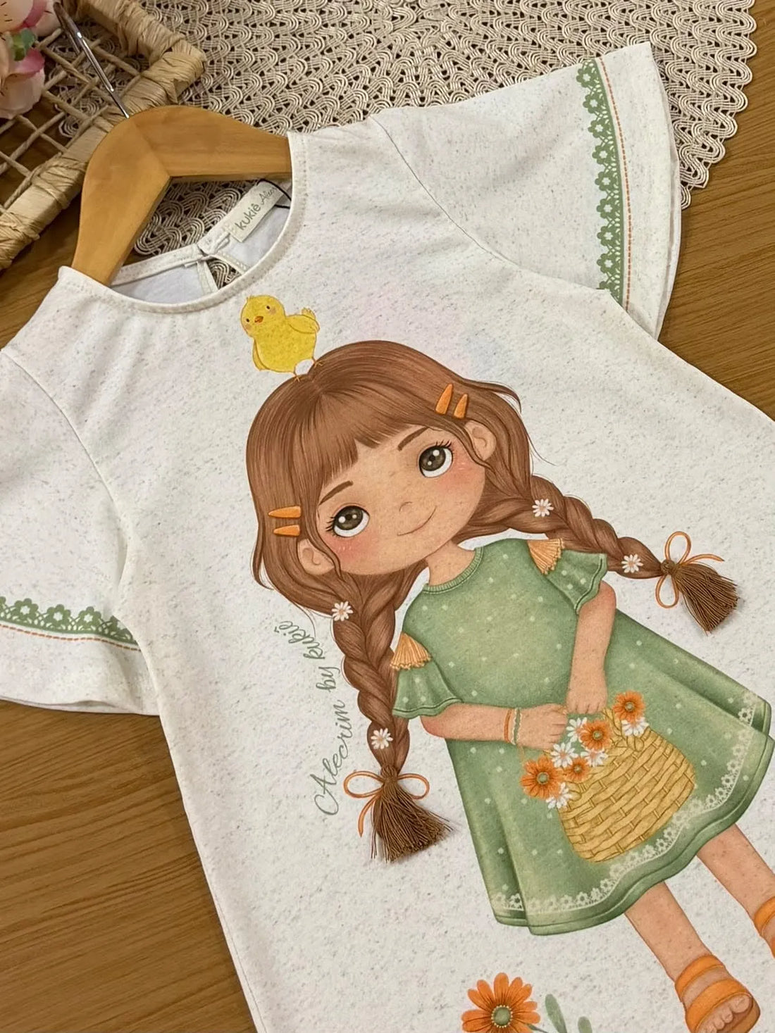 Vestido Infantil Kukiê Verão Off White Menininha Florista