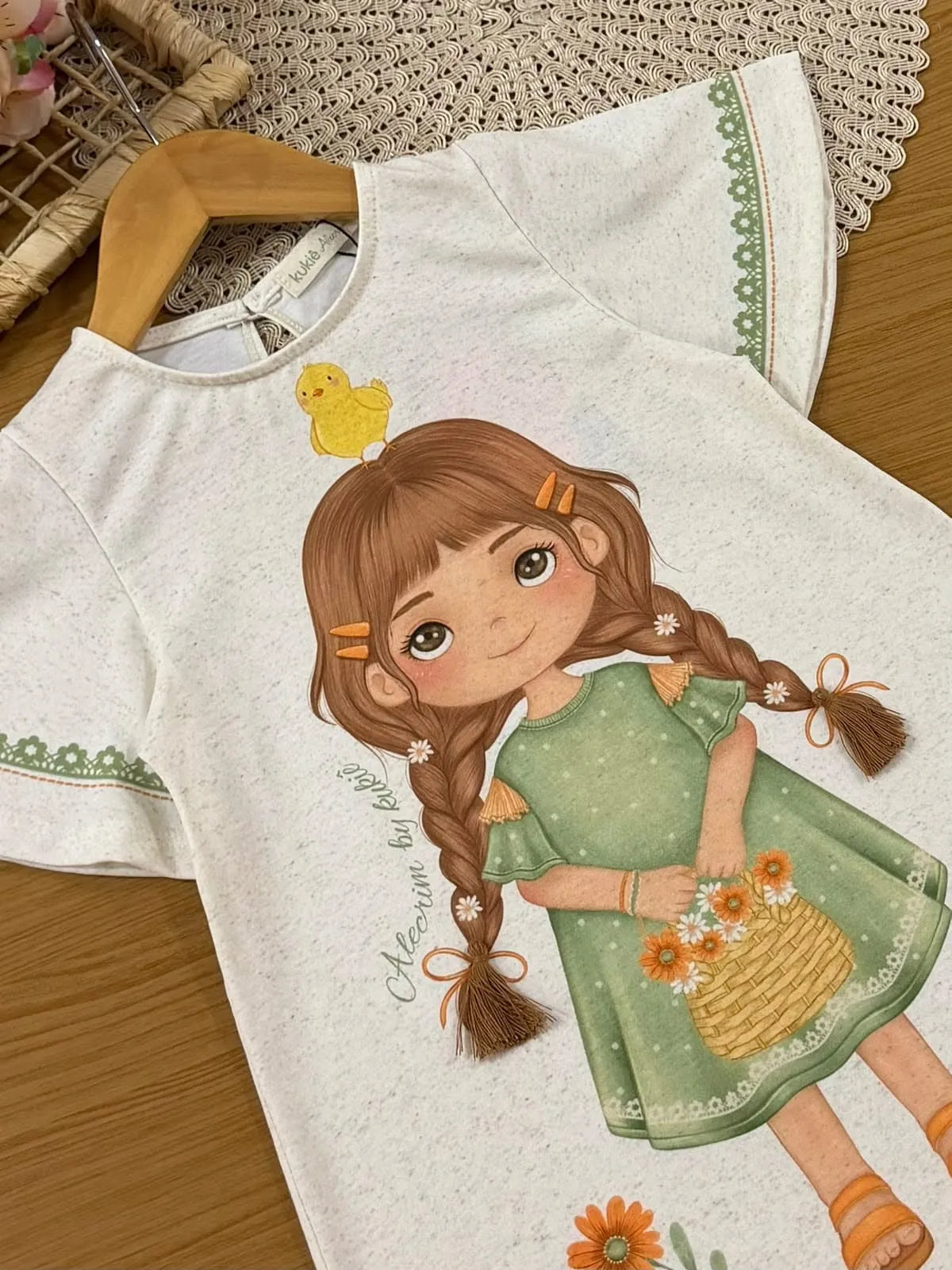 Vestido Infantil Kukiê Verão Off White Menininha Florista