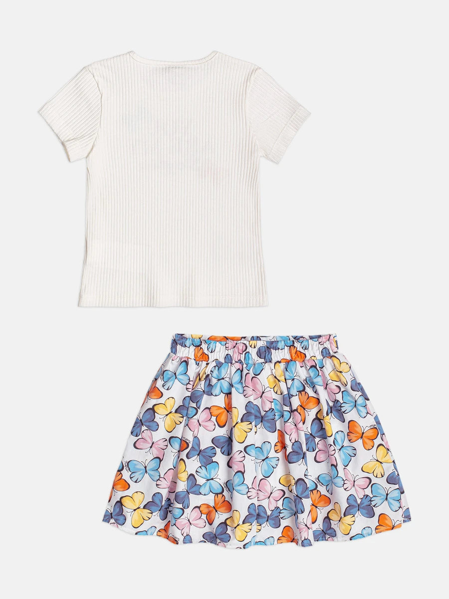Conjunto Infantil Menina Momi com Saia e Blusa You Are My Sunshine