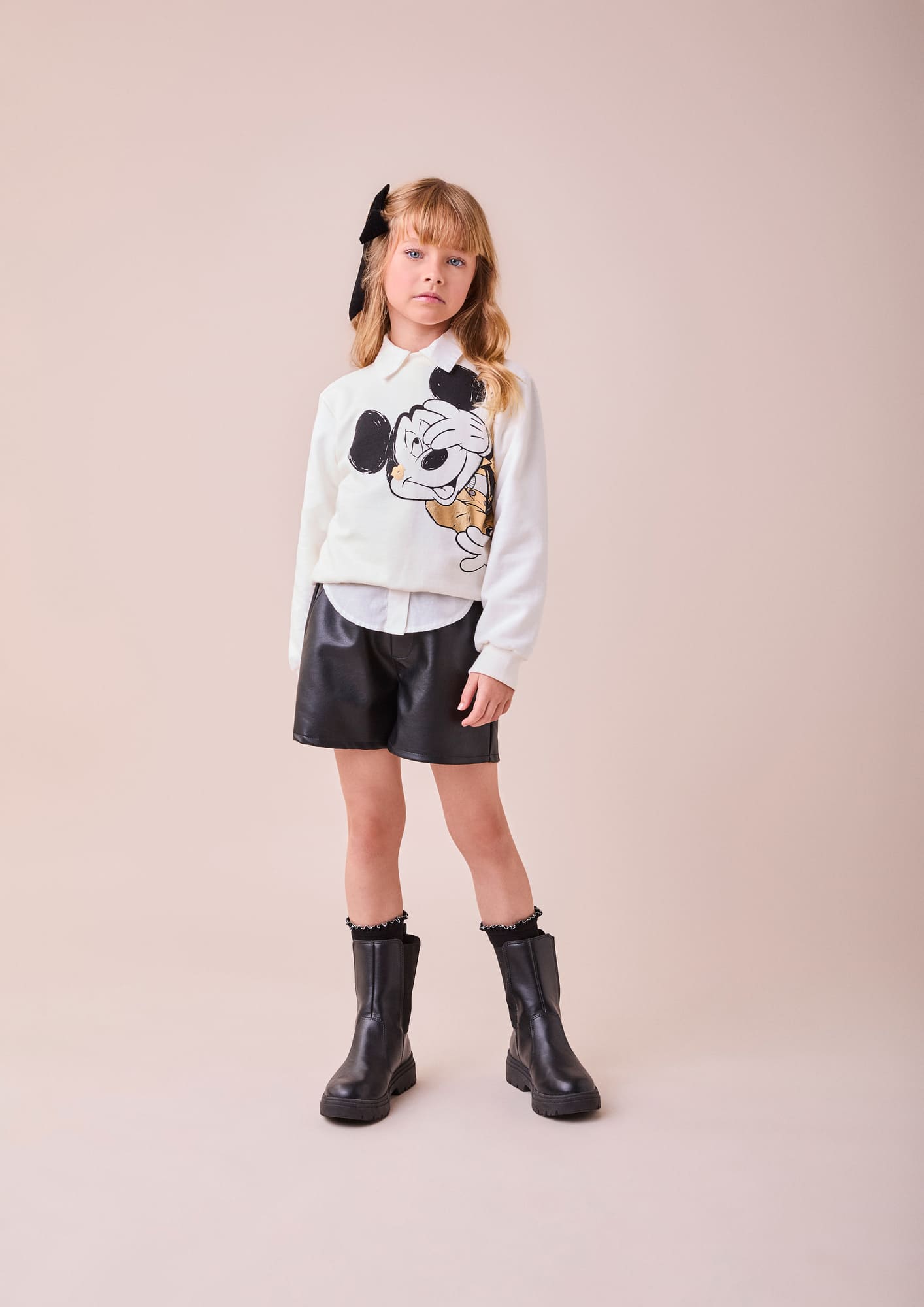 Casaco Infantil Animê Inverno Sem Flanela Branco Mickey Disney