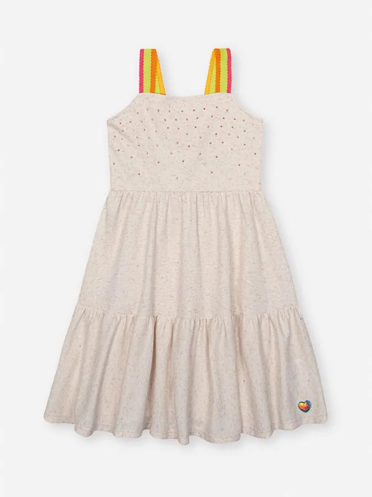 Vestido Infantil Cinti Off White Strass