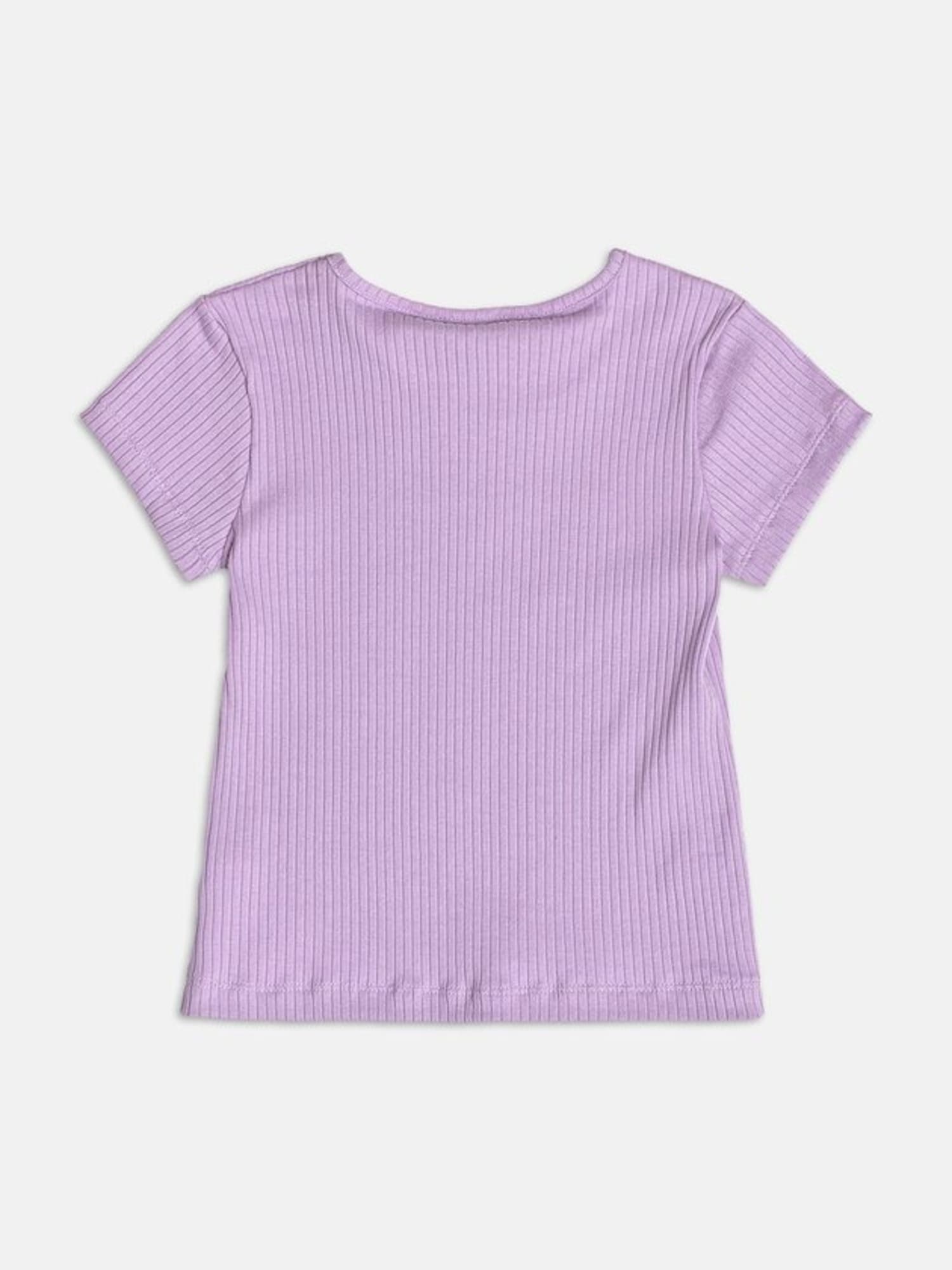Blusa Infantil Momi Verão Lilás Stitch Disney