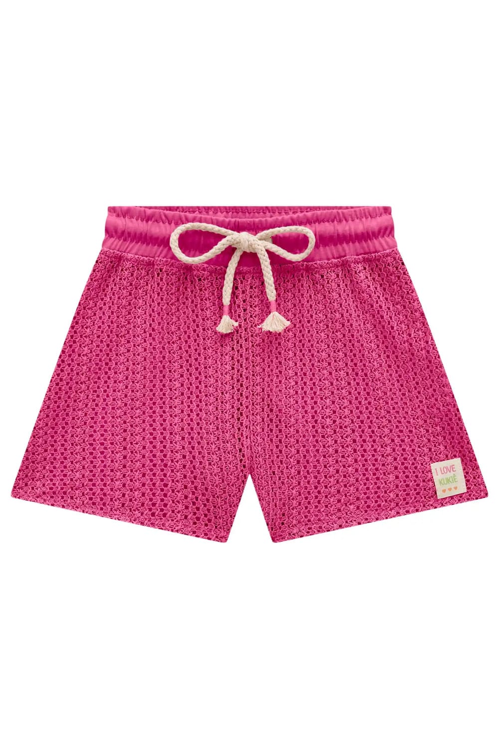 Shorts Infantil Kukie Verão Rosa Saida de Praia