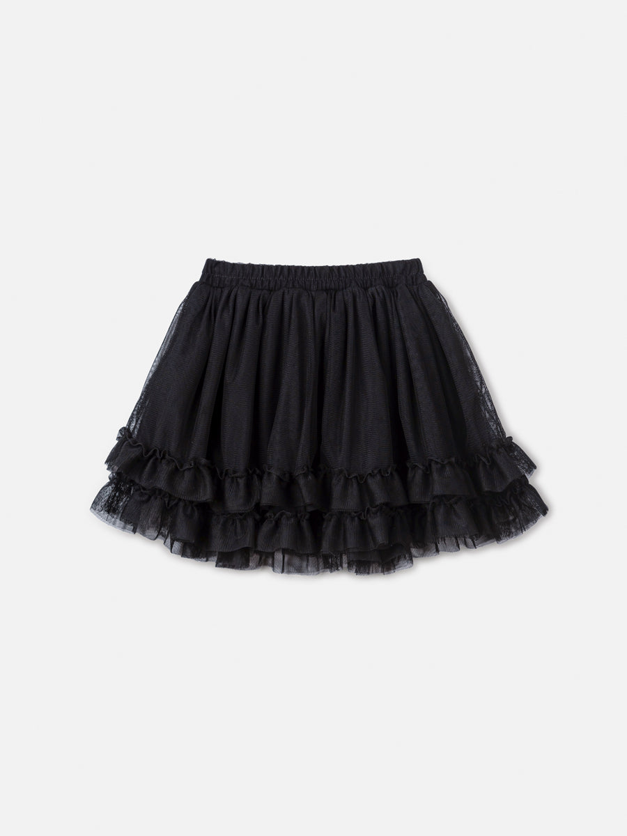 Saia Infantil Animê Inverno Preto Tule