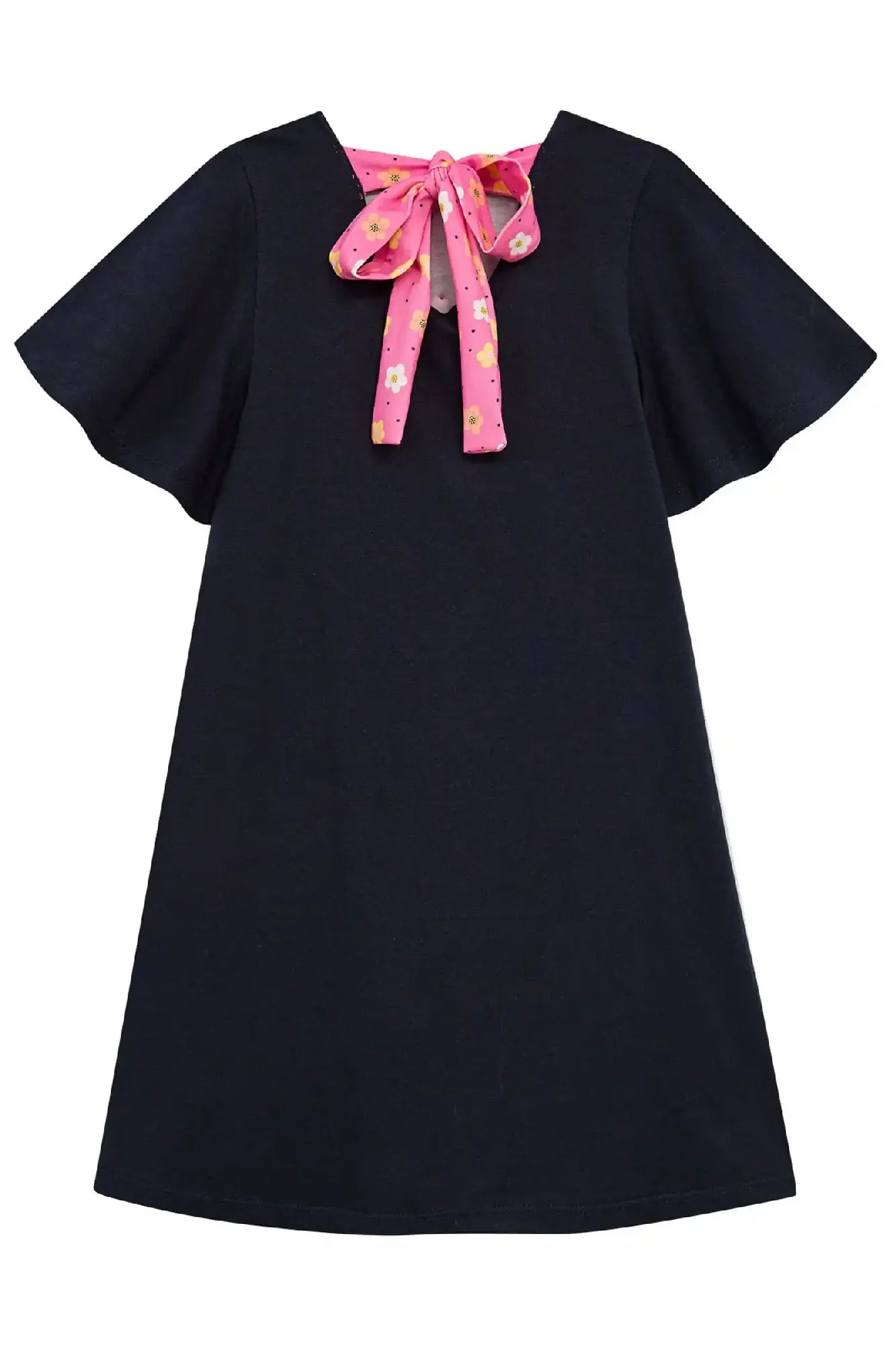 Vestido Infantil Kukiê Verão Azul Marinho Girafinha