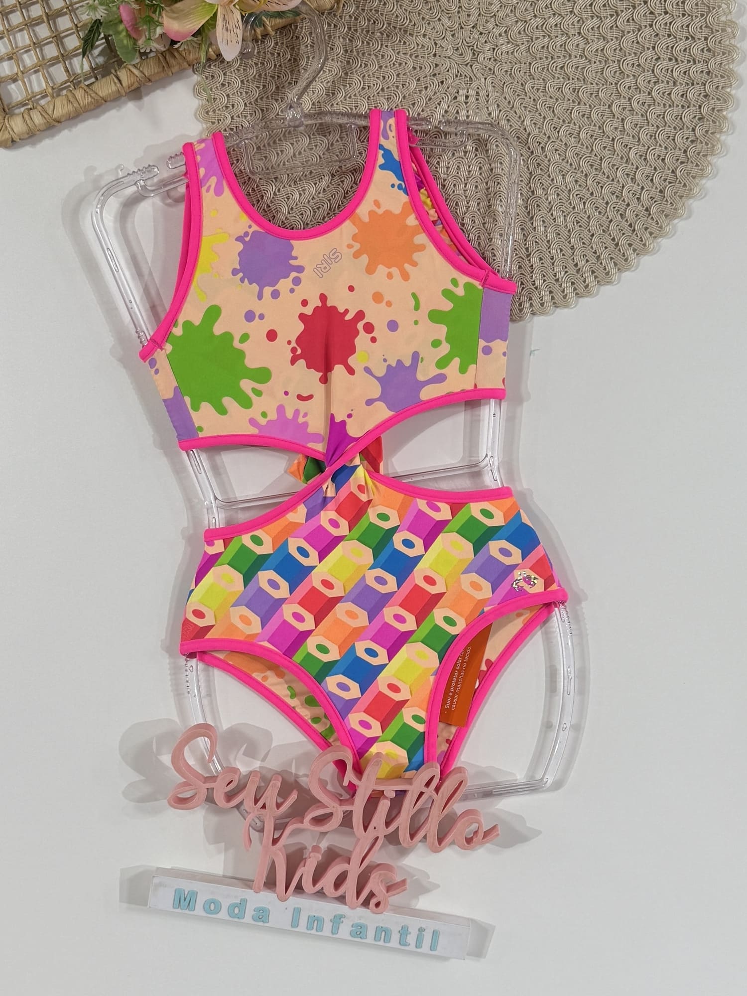 Maiô Infantil Siri Kids Dupla Face Carol Colorir 40099