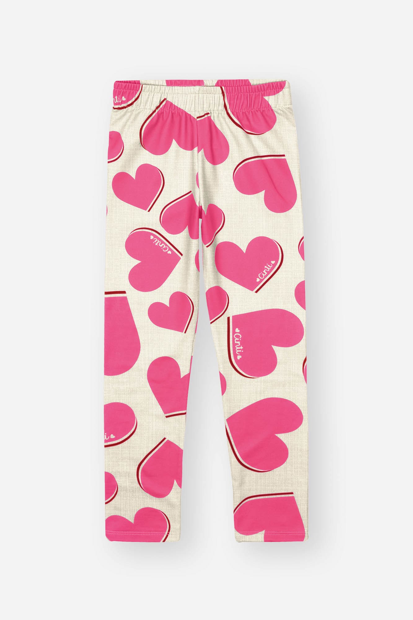 Conjunto infantil Cinti Inverno Calça Legging e Blusa Manga Longa Coração