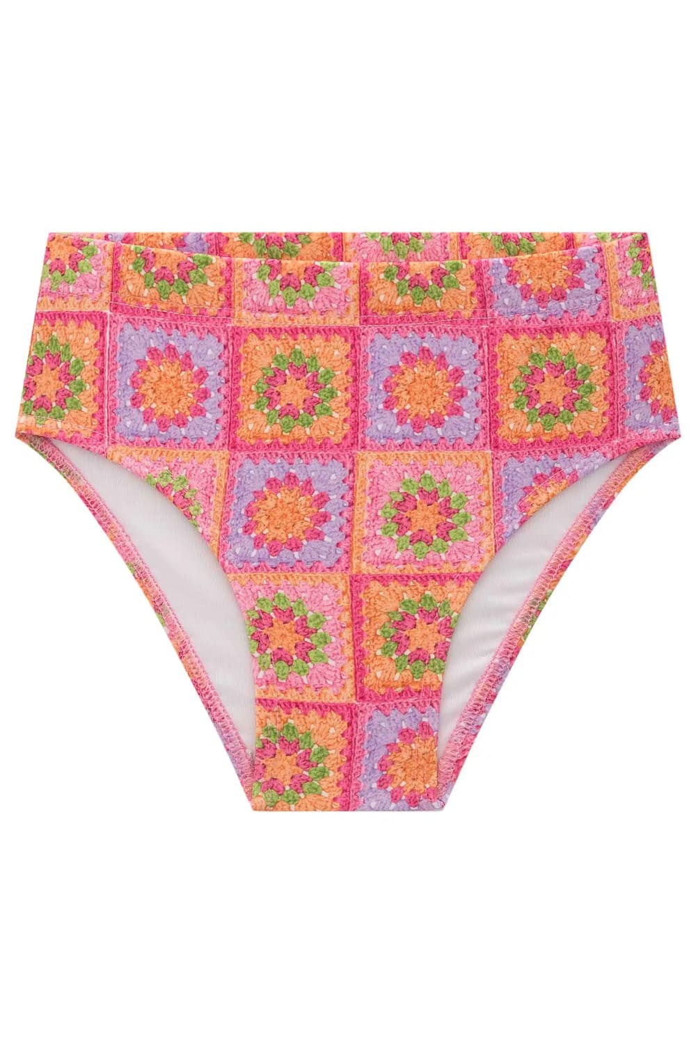 Biquíni Infantil Kukie Rosa Crochê Florzinha