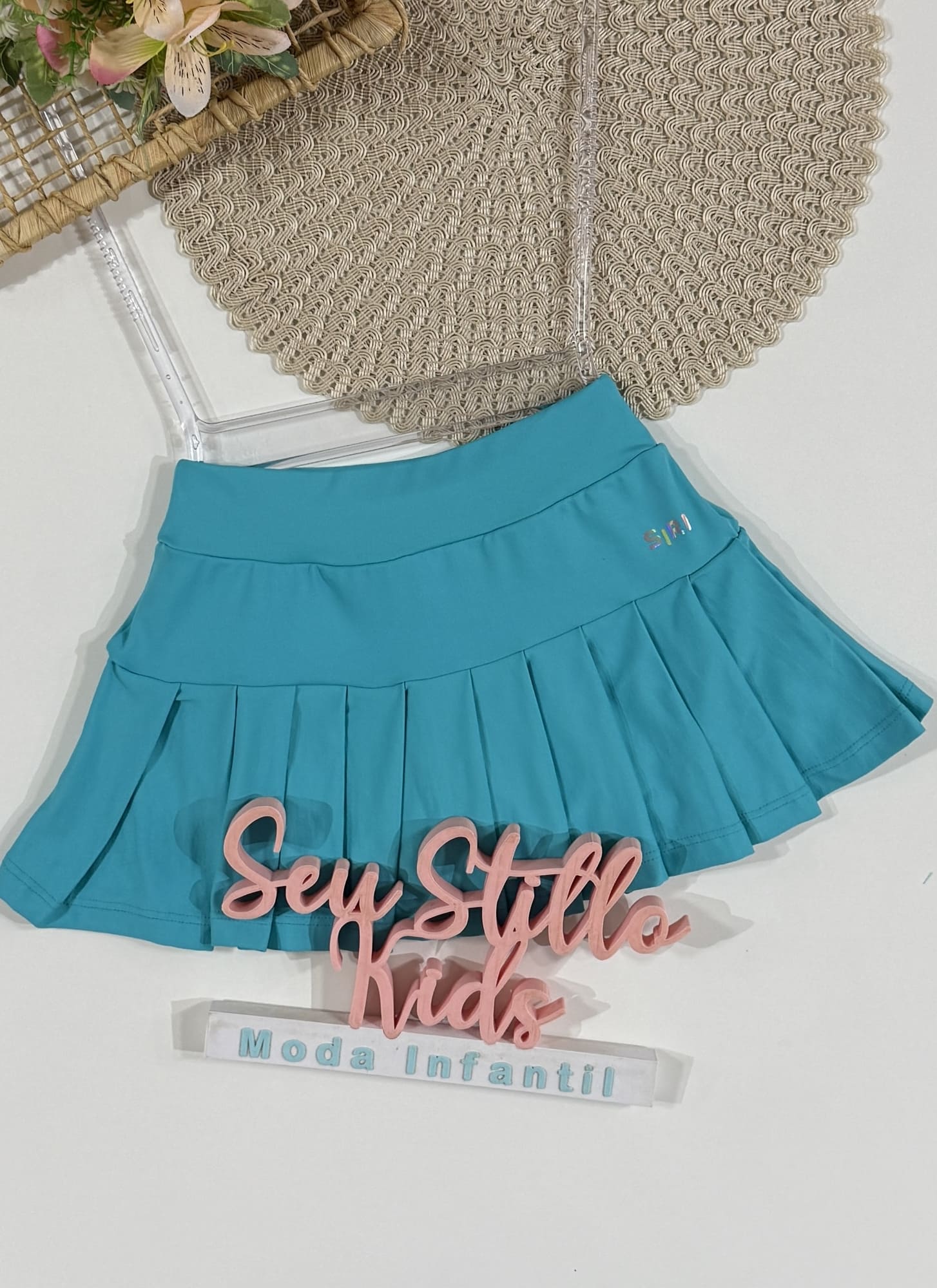 Saia Infantil Siri Kids Esporte Lorena Ginastas Azul 41762