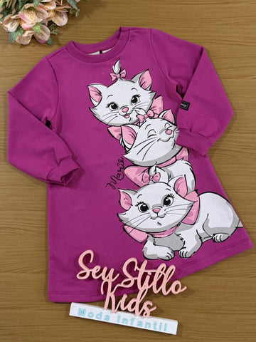 Vestido Infantil Momi Inverno Rosa Escuro Marie