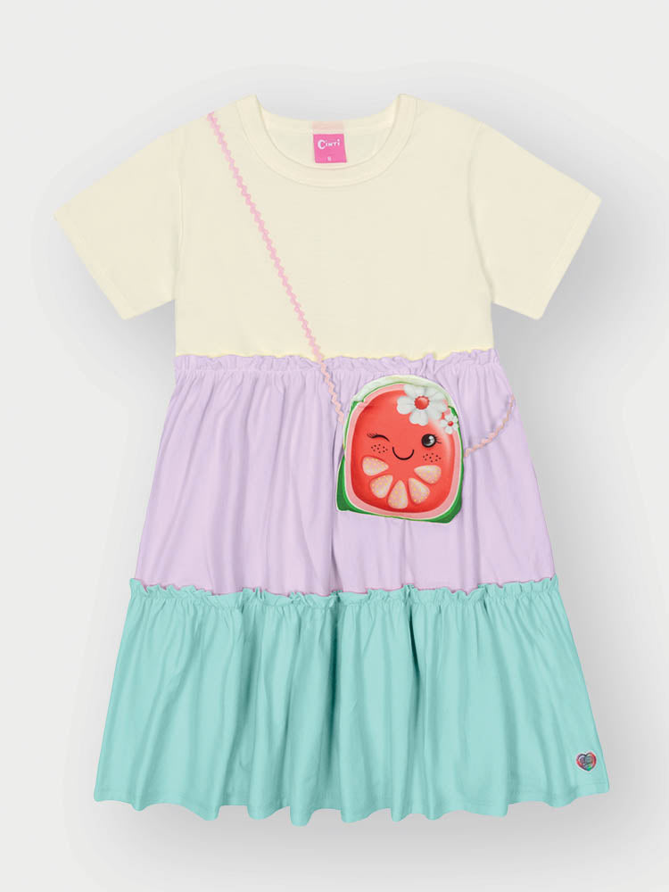 Vestido Infantil Cinti Verão Três Marias com Bolsinha